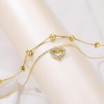 Double Layer Heart Necklace - Image 3