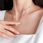 Double Layer Heart Necklace - Image 4