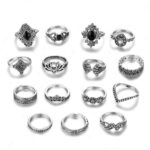 Silver Knuckle Rings Set