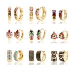 14K Gold Plated Twisted Hoop Earrings – Lightweight Chunky Stud for Women - Image 6