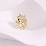 Minimalist Geometric Hollow Leaf Ring for Women - Image 3