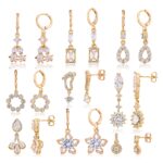 18K Tricolor Dangle Earrings – Minimalist Luxury - Image 4