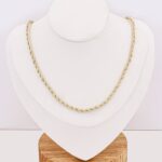 14K Gold Copper Link Rope Chain Necklace – Chunky Hip Hop Twist 22''-26''