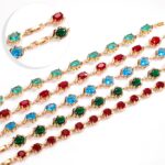 18K Gold Colorful Zircon Tennis Bracelet for Women - Image 3