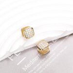 14K Gold Plated Zirconia Iced Out Hoops Earrings – Elegant Huggies for Women - Image 6