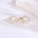 14K Gold Plated Chunky Zircon Huggie Earrings for Women - Image 2