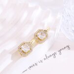 14K Gold Plated Chunky Zircon Huggie Earrings for Women - Image 5