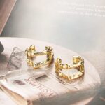 14K Gold Plated Twisted Ear Cuff – Minimalist Clip Earrings for Women - Image 6