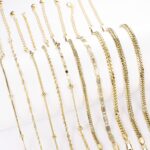 14K Gold Cuban Figaro Anklet for Women - Image 3