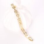 14K Gold Plated Tennis Bracelet – Hollow Maze Design - Image 2