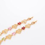 18k Gold Virgin Mary Bracelet with Multicolor Zirconia - Image 5
