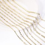 14K Gold Cuban Figaro Anklet for Women - Image 4