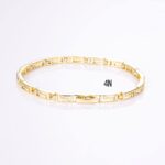 14K Gold Plated Luster Bracelet – Minimalist Maze Design - Image 4