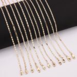 14K Oro Laminado Figaro Chain Necklace