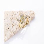 14K Gold Plated Zircon Bowknot Ring - Image 6