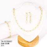 Oro Laminado 14K Cuban Necklace Set – 3PCS Minimalist Luxury - Image 6