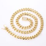 14k Gold Plated Oro Cuban Chain Necklace Bracelet – Modern Hiphop Zircon Link