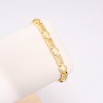 14K Gold Plated Tennis Bracelet – Hollow Maze Design - Image 3