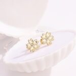 14K Gold Plated Stud Earrings – Minimalist Luxury Gift - Image 4