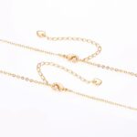 18k Gold-Plated Heart Ruby & Emerald Drop Necklace - Image 4