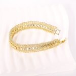 14k Gold Plated Braided Bracelet – Stylish Minimalist Sparkling Jewelry - Image 5