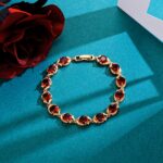 18K Gold Colorful Zircon Tennis Bracelet for Women - Image 2