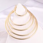 Gold Plated Chunky Hoop Earrings – Waterproof Minimalist Luxury