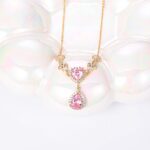 18k Gold-Plated Heart Ruby & Emerald Drop Necklace - Image 5