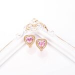 Heart Cut Diamond Huggie Earrings – 18K Gold Plated - Image 5