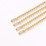 14K Gold Filled Zircon Cuban Link Necklace - Image 4