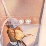 Heart Cut Diamond Huggie Earrings – 18K Gold Plated - Image 3