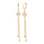 18K Gold Plated CZ Tassel Earrings – Minimalist Luxury - Image 5
