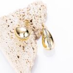 14K Gold Plated Zircon Stud Earrings - Image 3