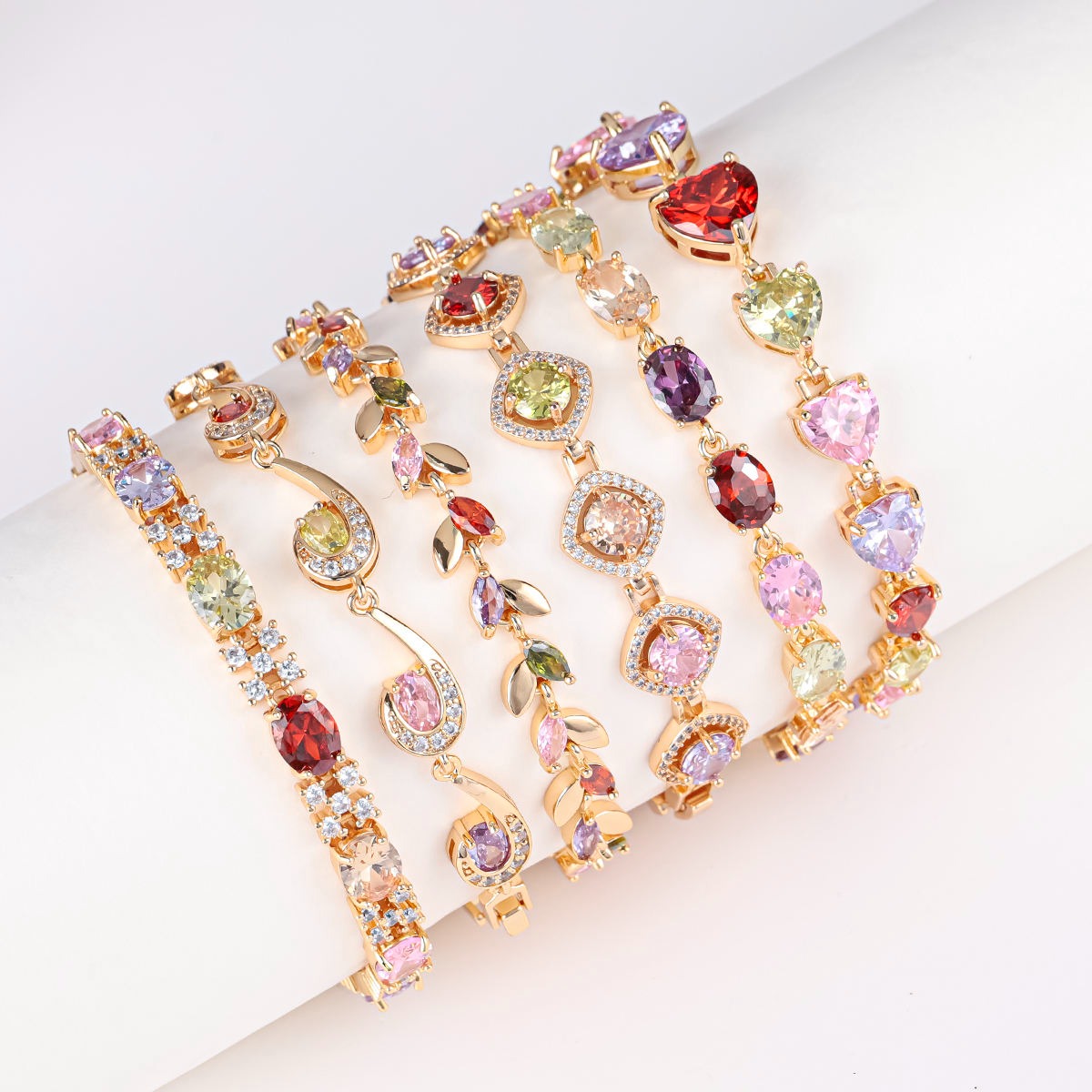 H5d61909189ca4871ab44edc3589510a (1) 18K Gold Plated Cubic Zirconia Women’s Bracelet - Image 1