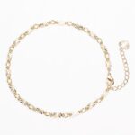 14K Gold Plated Waterproof Smile Anklet for Women - Image 3
