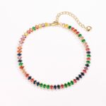 14K Gold Plated Zircon Tennis Anklet for Women - Image 4