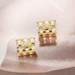 14K Gold Plated CZ Clip-On Earrings for Women - Image 6