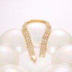 14K Gold Plated Hollow Heart Bracelet – Tricolor Elegance - Image 6