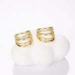 14K Gold Plated Twisted Ear Cuff – Minimalist Clip Earrings for Women - Image 4