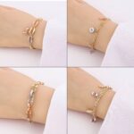 14K Three Gold Plated Oro Pluseras Tri Tone Bracelet - Image 3