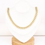 14K Gold Filled Zircon Cuban Link Necklace