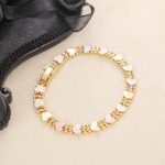 14K Gold Plated Hollow Heart Bracelet – Tricolor Elegance - Image 3