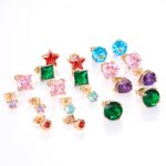 Gold Plated CZ Stud Earrings for Women - Image 5