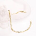 14K Gold Plated Waterproof Smile Anklet for Women - Image 6