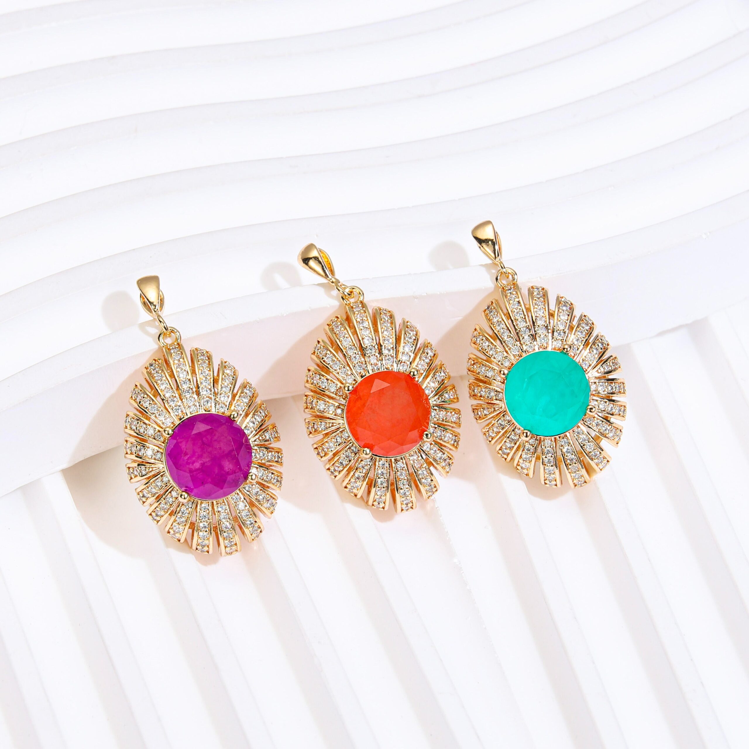 H8900c4754bf647768e3d870cadcdea5 18K Gold Plated Zircon Pendant – Modern Luxury - Image 1