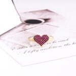 Chunky Heart 14k Gold Plated Zicon Ring - Image 2