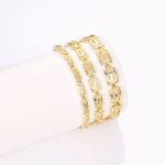 14K Gold Plated Luster Bracelet – Minimalist Maze Design - Image 2