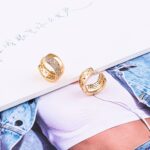 18K Gold Plated Zircon Huggie Hoop Earrings for Women - Image 6