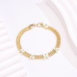 14K Gold Plated Mama Bracelet – Minimalist Braided Chain - Image 3