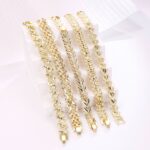 14K Gold Plant Link Chain Bracelet – Minimalist Luxury - Image 5